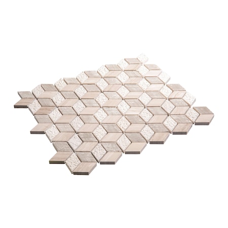 Andova Tiles ANDOVA TILES Cubit 1" x 2" Marble Grid Mosaic Wall & Floor Tile ANDCUB326